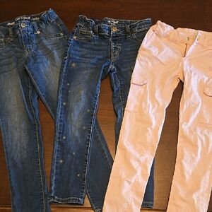Blue and Pink Women's Jeans